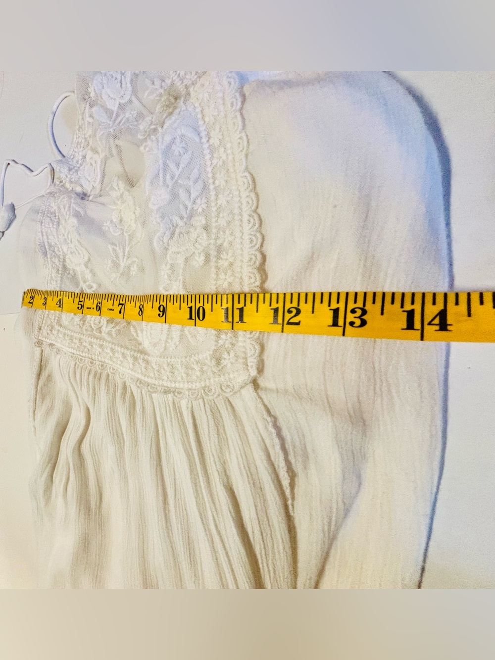 Abercrombie & Fitch White Embroidered Halter Maxi Dress XS/S - Picture 10 of 16